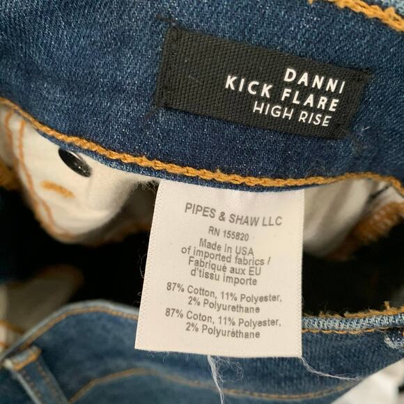 Veronica Beard Danni High-Rise-Kick-Flare Blue Jean Apollo Womens 25/0 - Picture 15 of 16